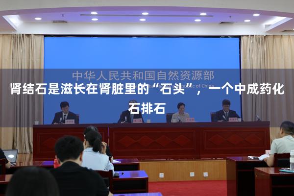 肾结石是滋长在肾脏里的“石头”,一个中成药化石排石