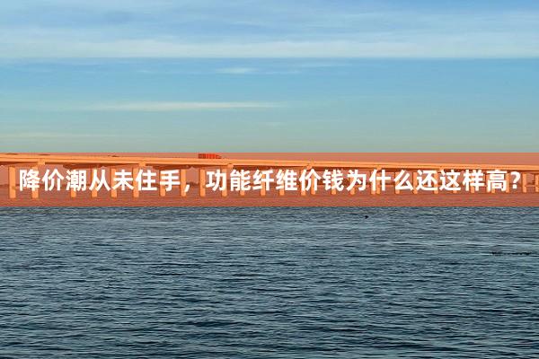 降价潮从未住手，功能纤维价钱为什么还这样高？