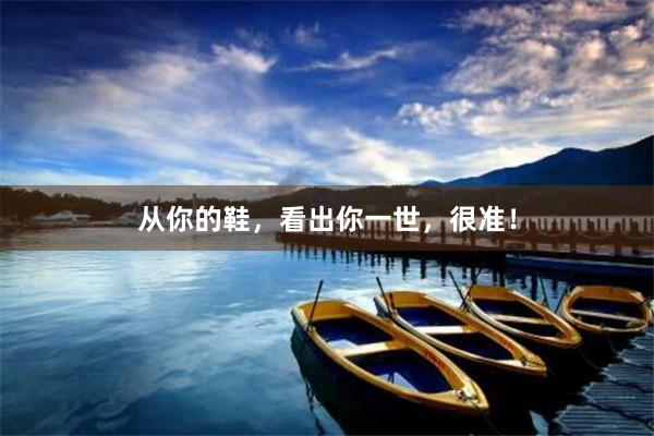 从你的鞋，看出你一世，很准！