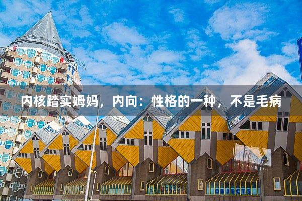 内核踏实姆妈，内向：性格的一种，不是毛病